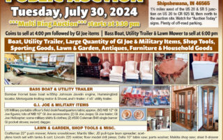 Public auction in Shipshewana, Indiana, July 30, 2024